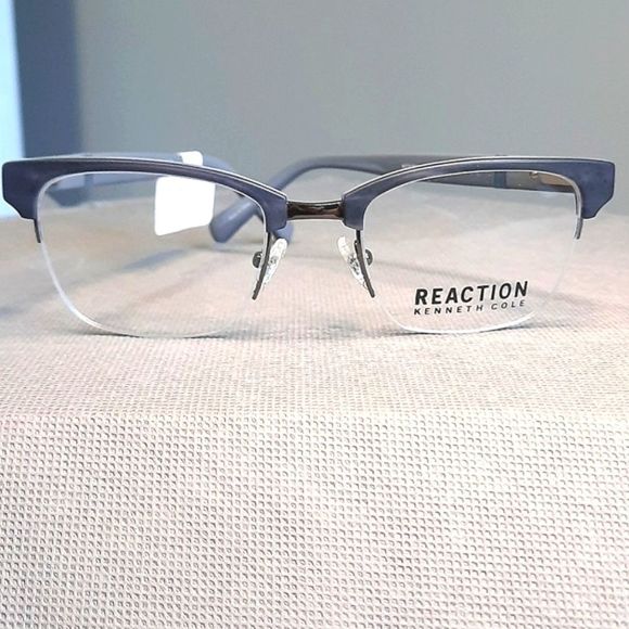 NEW Semi-Rimless Rx'able Eyeglass Frame,Men Reaction by Kenneth Cole 50-20-140